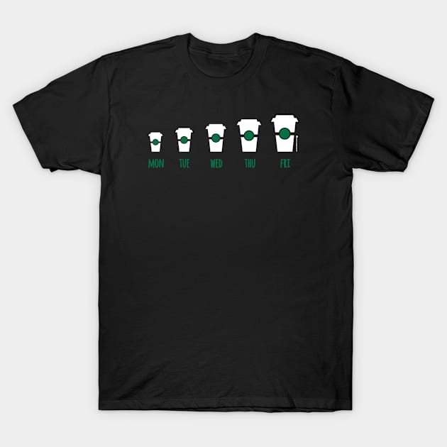 WEEKLY COFFEE T-Shirt by officegeekshop